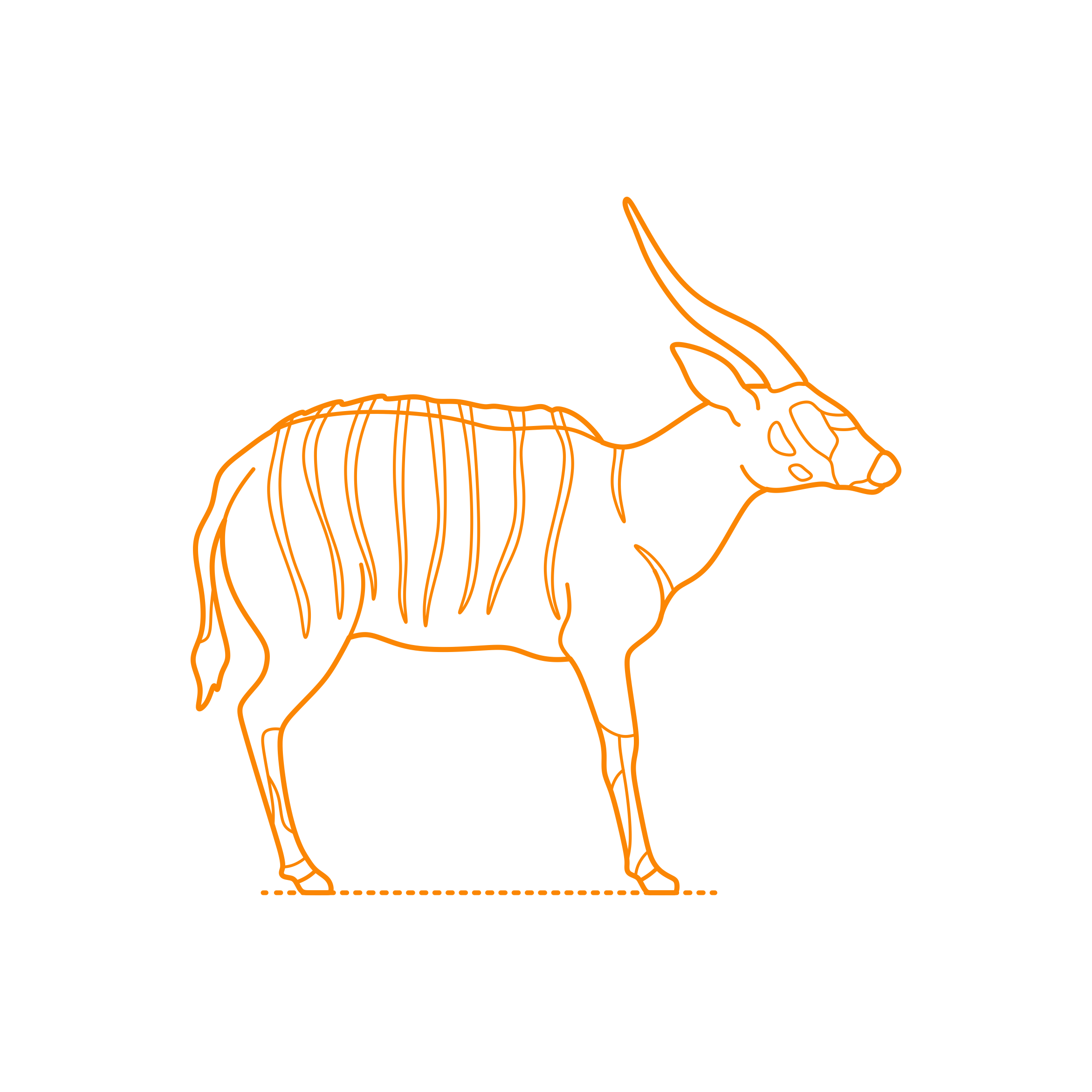 Animals Bovines Bongo Stencil Svg Design File Free Vectors